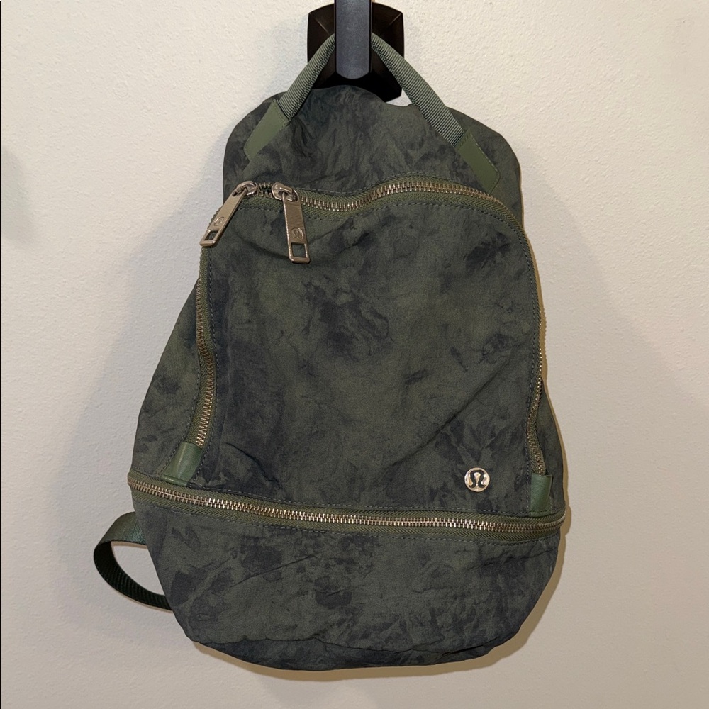 lululemon athletica Olive Green Textured Mini Backpack